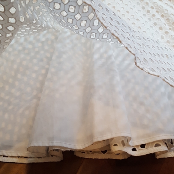 🎊HP🎊 Banana Republic White Lace Peplum Dress Kate Middleton Inspired - Picture 8 of 14